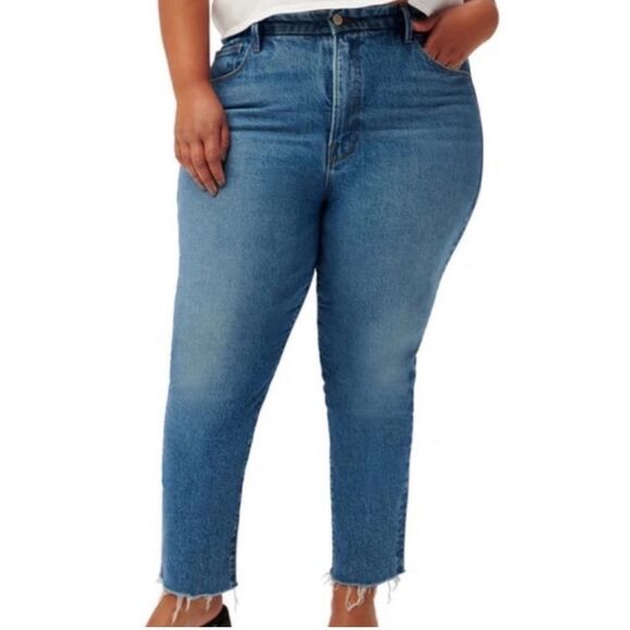 Good American good classic‎ straight leg in blue754 women’s size 16 - Picture 1 of 8